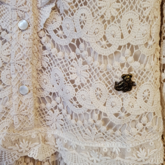 💚2 for 30$🩵 Ivory Crochet Dress - Picture 2 of 7